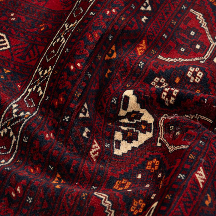 שטיח אפגנן קונדוז 00 אדום 242*165 | Afghan Kunduz Hand-Knotted