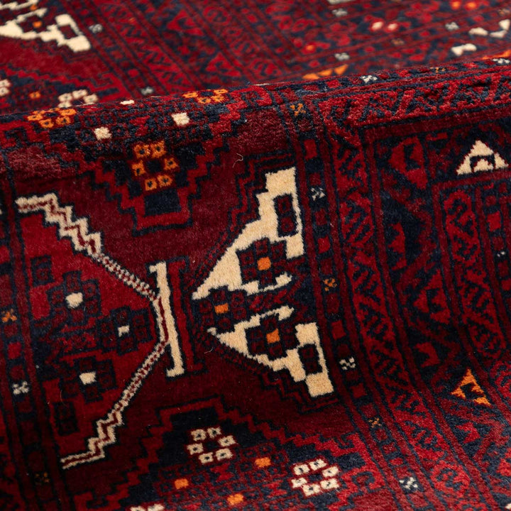 שטיח אפגנן קונדוז 00 אדום 242*165 | Afghan Kunduz Hand-Knotted