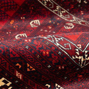 שטיח אפגנן קונדוז 00 אדום 242*165 | Afghan Kunduz Hand-Knotted