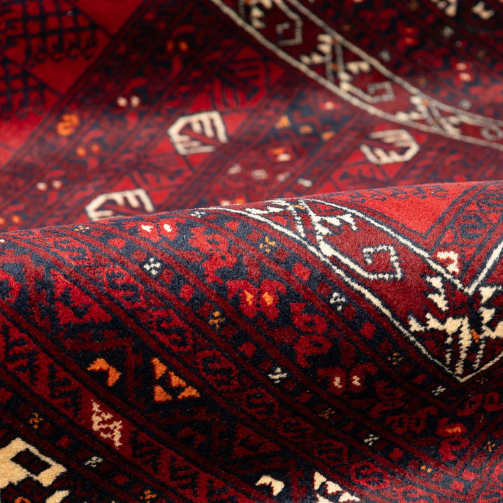 שטיח אפגנן קונדוז 00 אדום 242*165 | Afghan Kunduz Hand-Knotted