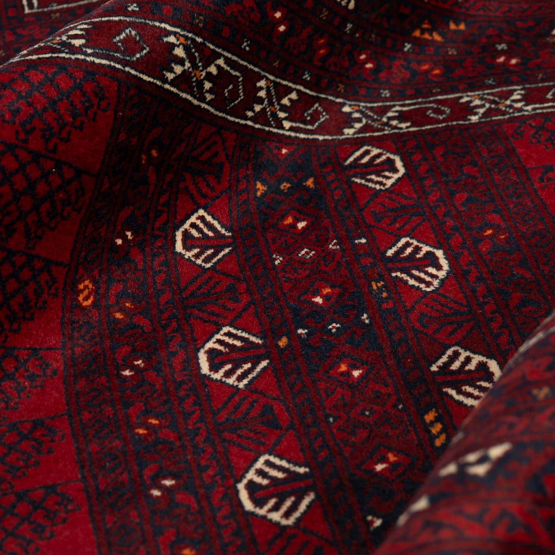 שטיח אפגנן קונדוז 00 אדום 242*165 | Afghan Kunduz Hand-Knotted