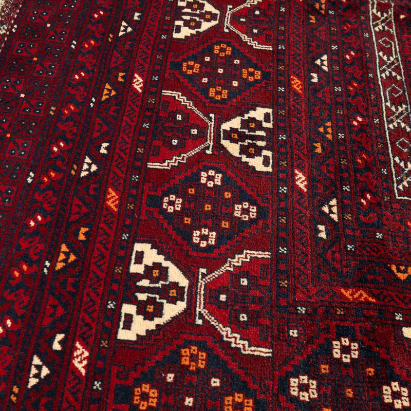 שטיח אפגנן קונדוז 00 אדום 242*165 | Afghan Kunduz Hand-Knotted