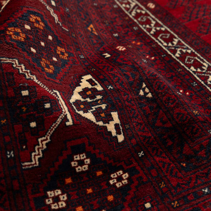 שטיח אפגנן קונדוז 00 אדום 242*165 | Afghan Kunduz Hand-Knotted