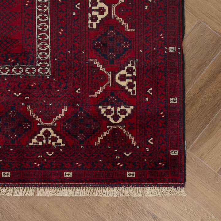 שטיח אפגנן קונדוז 00 אדום 240*153 | Afghan Kunduz Hand-Knotted