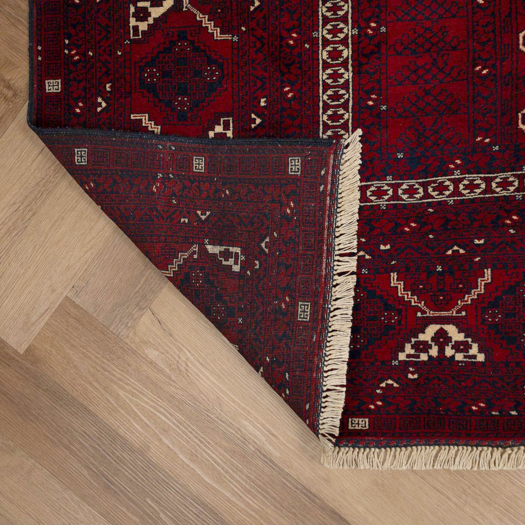 שטיח אפגנן קונדוז 00 אדום 240*153 | Afghan Kunduz Hand-Knotted