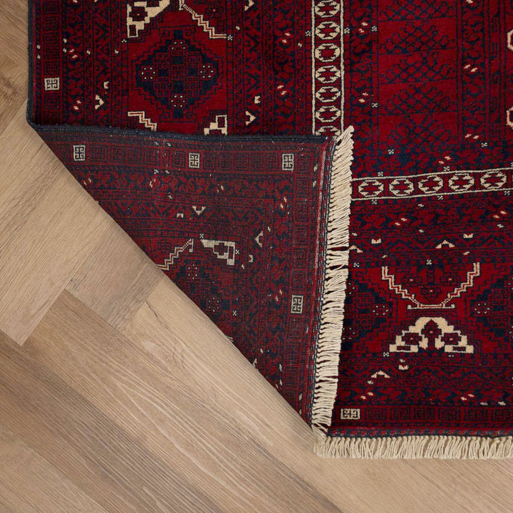 שטיח אפגנן קונדוז 00 אדום 240*153 | Afghan Kunduz Hand-Knotted