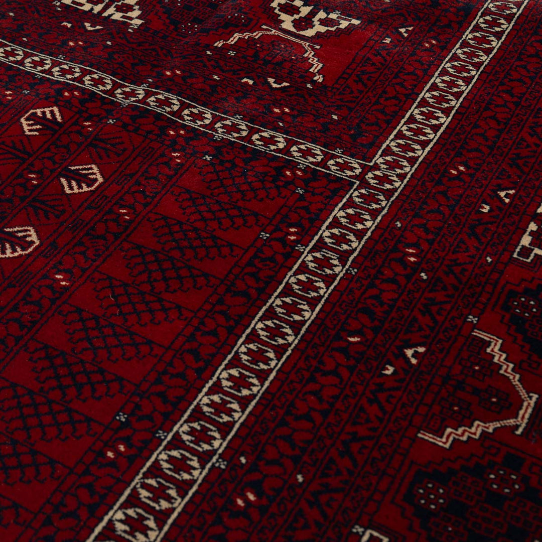שטיח אפגנן קונדוז 00 אדום 240*153 | Afghan Kunduz Hand-Knotted