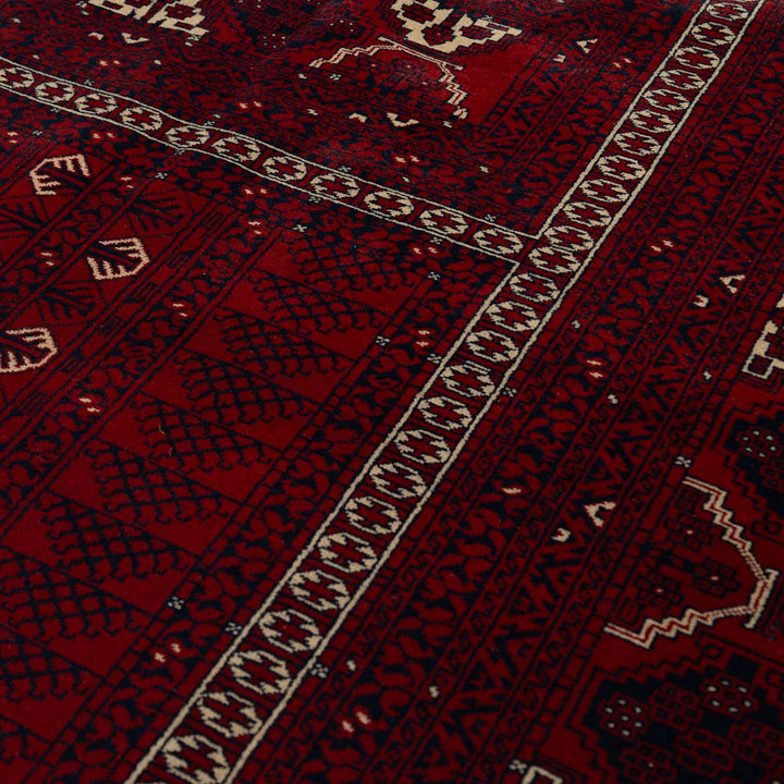 שטיח אפגנן קונדוז 00 אדום 240*153 | Afghan Kunduz Hand-Knotted
