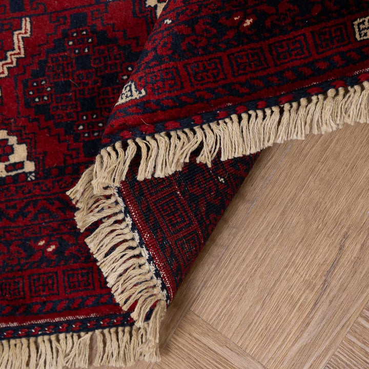 שטיח אפגנן קונדוז 00 אדום 240*153 | Afghan Kunduz Hand-Knotted