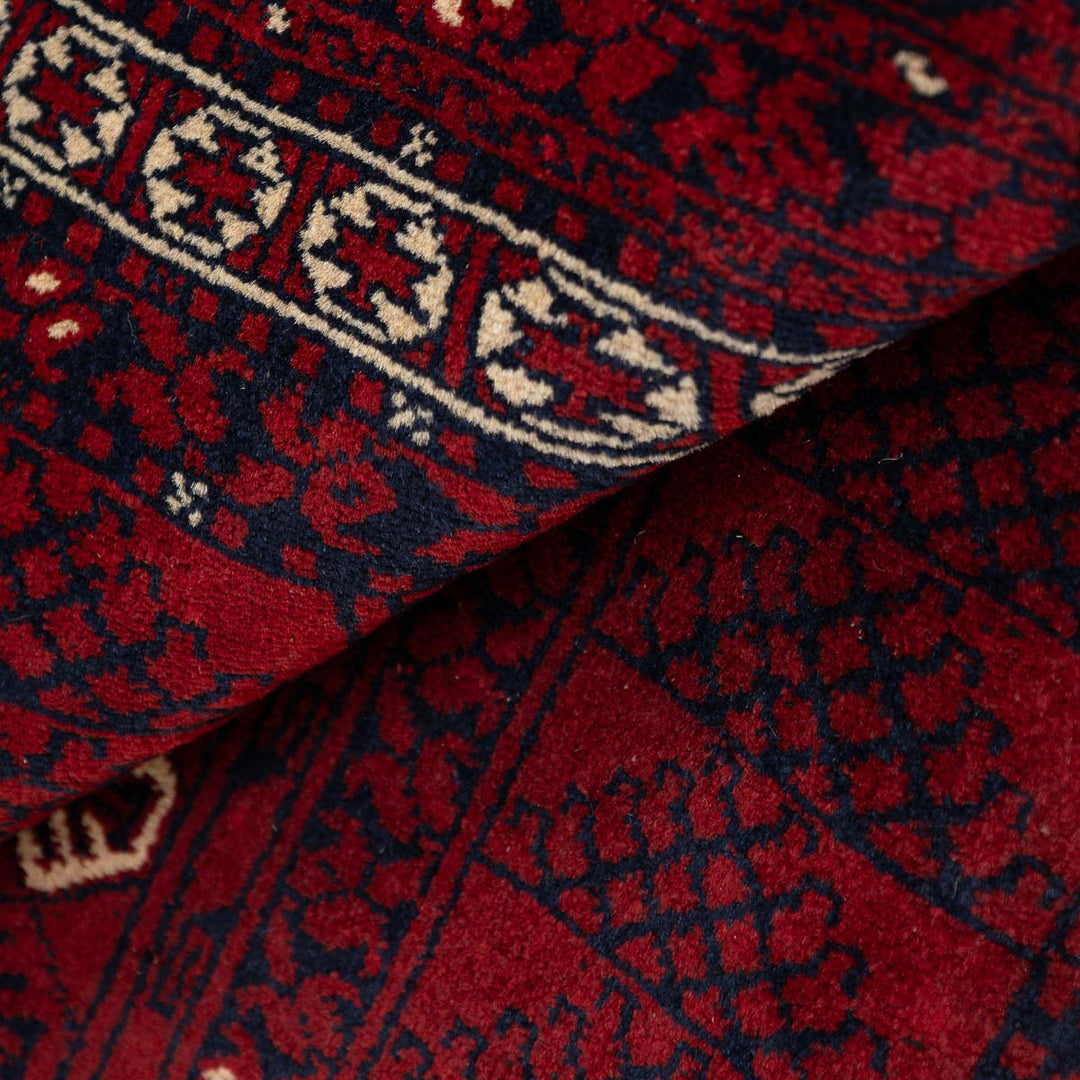 שטיח אפגנן קונדוז 00 אדום 240*153 | Afghan Kunduz Hand-Knotted