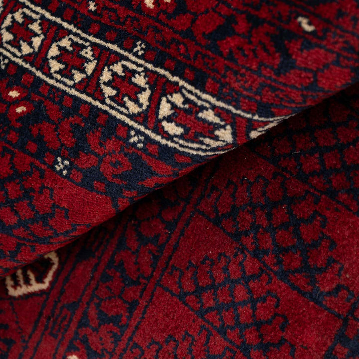 שטיח אפגנן קונדוז 00 אדום 240*153 | Afghan Kunduz Hand-Knotted