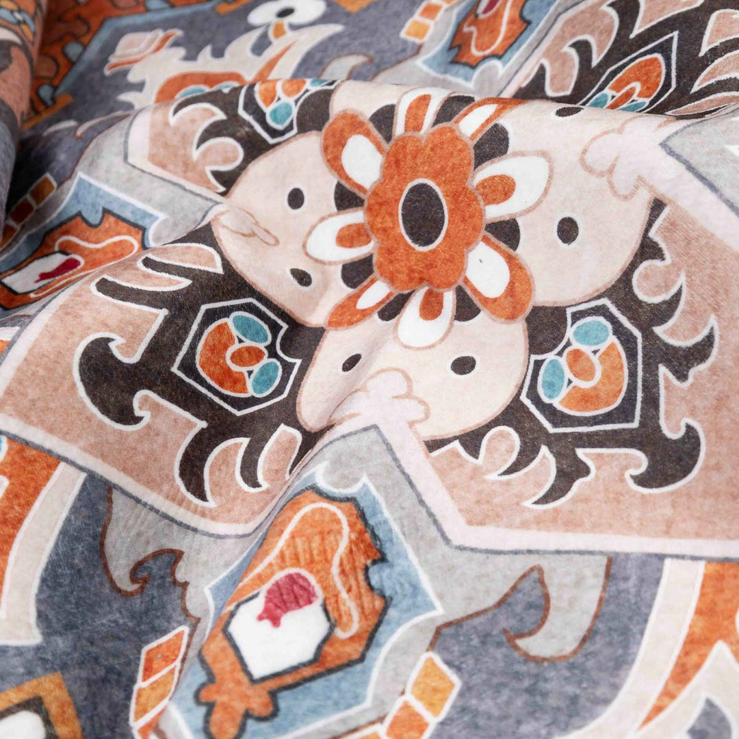שטיח רחיץ מלטה  03 עגול צבעוני | Malta Washable Rug