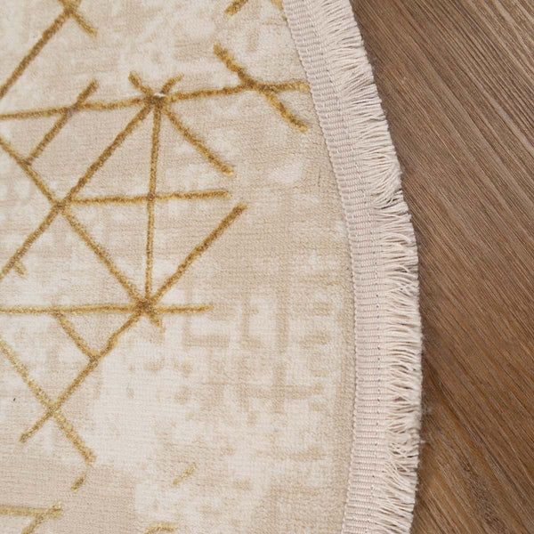 שטיח פייר קרדן 05 עגול קרם/זהב | Pierre Cardin