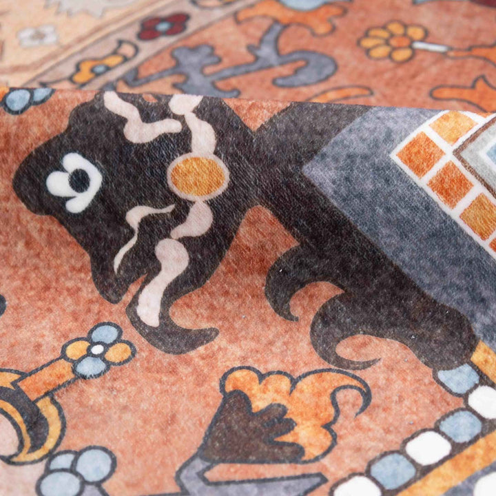 שטיח רחיץ מלטה  03 עגול צבעוני | Malta Washable Rug