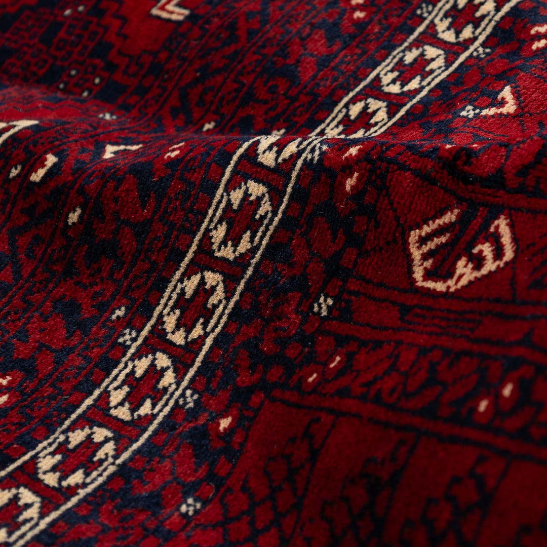 שטיח אפגנן קונדוז 00 אדום 240*153 | Afghan Kunduz Hand-Knotted