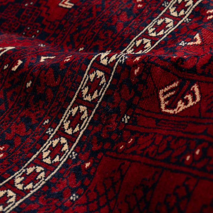 שטיח אפגנן קונדוז 00 אדום 240*153 | Afghan Kunduz Hand-Knotted