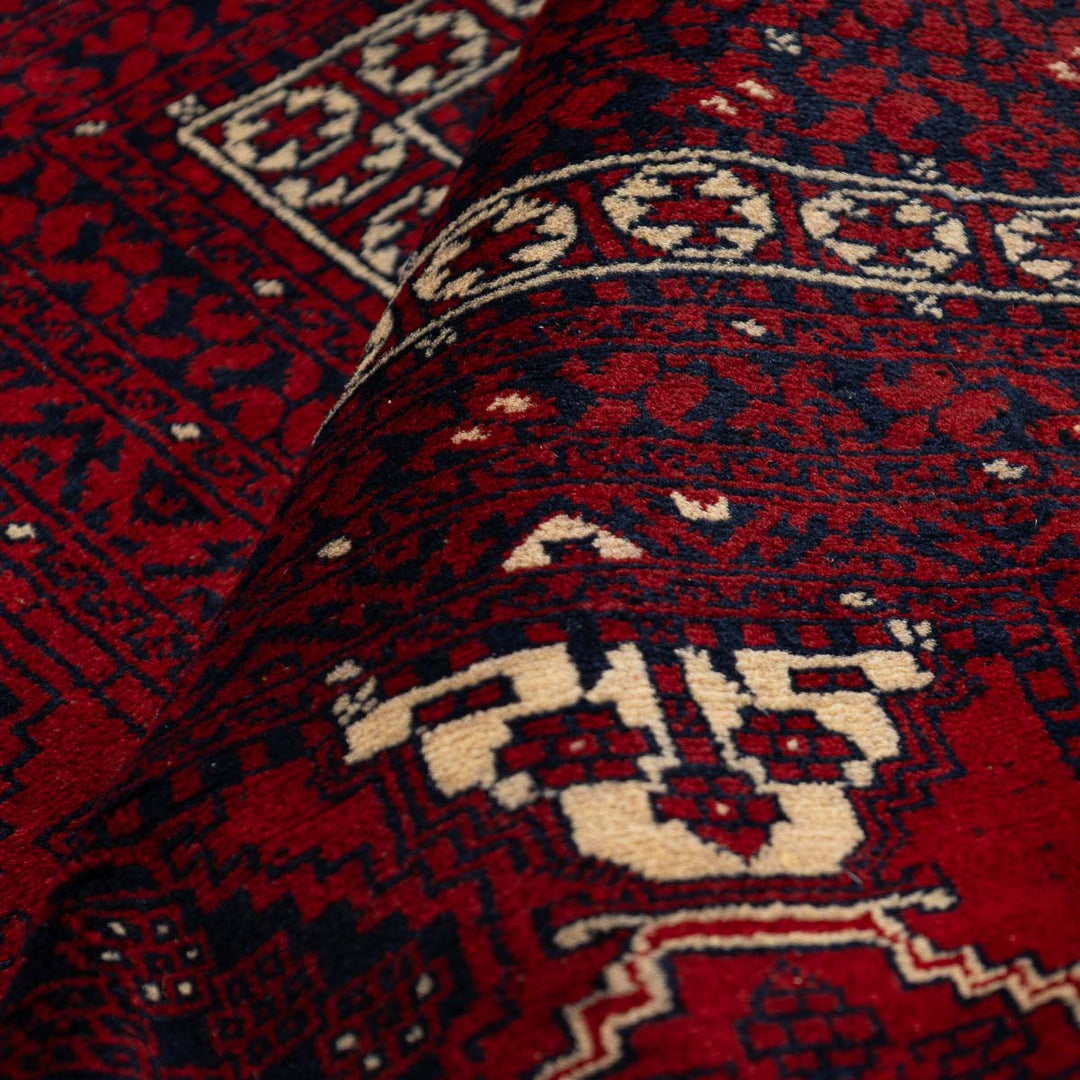 שטיח אפגנן קונדוז 00 אדום 240*153 | Afghan Kunduz Hand-Knotted