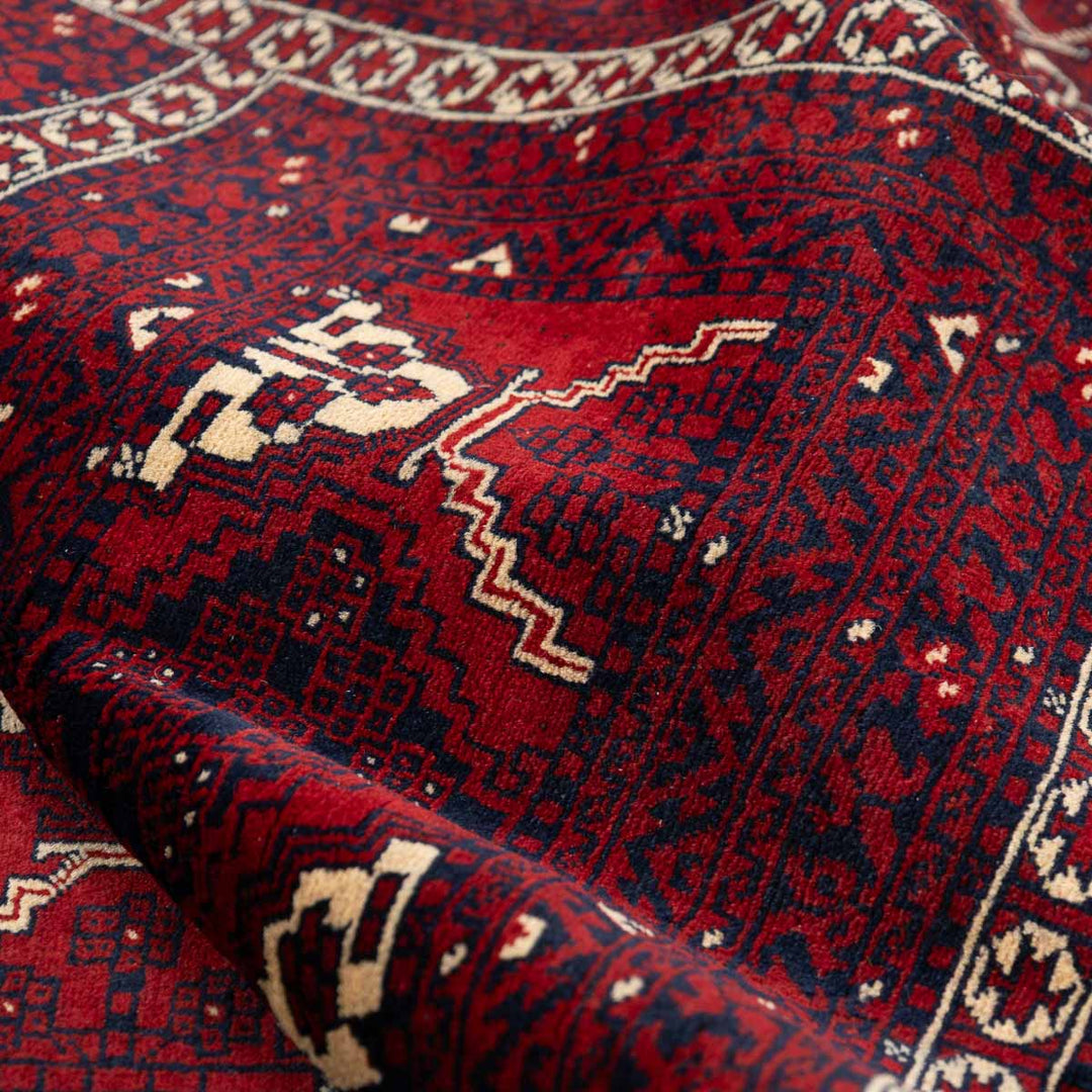 שטיח אפגנן קונדוז 00 אדום 240*153 | Afghan Kunduz Hand-Knotted