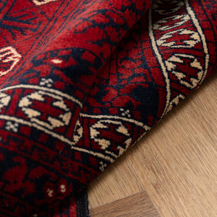 שטיח אפגנן קונדוז 00 אדום 240*153 | Afghan Kunduz Hand-Knotted