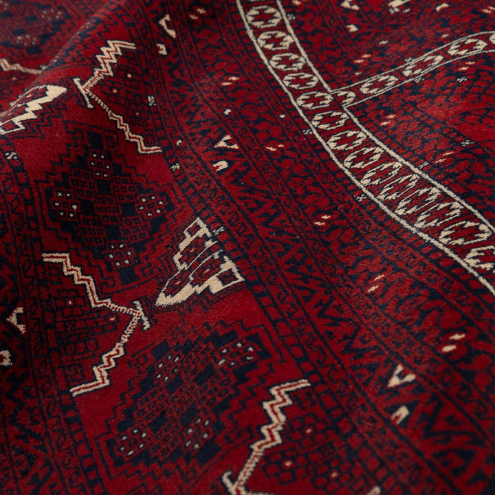 שטיח אפגנן קונדוז 00 אדום 240*153 | Afghan Kunduz Hand-Knotted