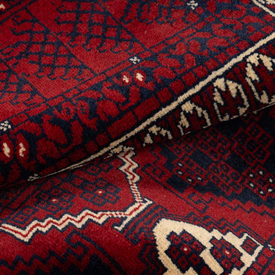 שטיח אפגנן קונדוז 00 אדום 240*153 | Afghan Kunduz Hand-Knotted