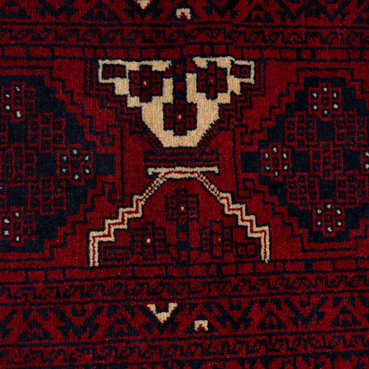 שטיח אפגנן קונדוז 00 אדום 240*153 | Afghan Kunduz Hand-Knotted