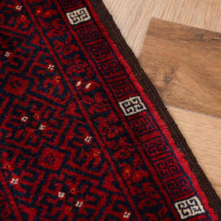 שטיח אפגנן קונדוז 00 אדום 239*163 | Afghan Kunduz Hand-Knotted