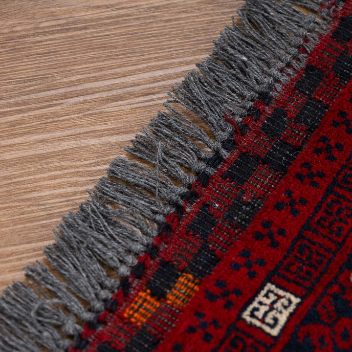 שטיח אפגנן קונדוז 00 אדום 239*163 | Afghan Kunduz Hand-Knotted