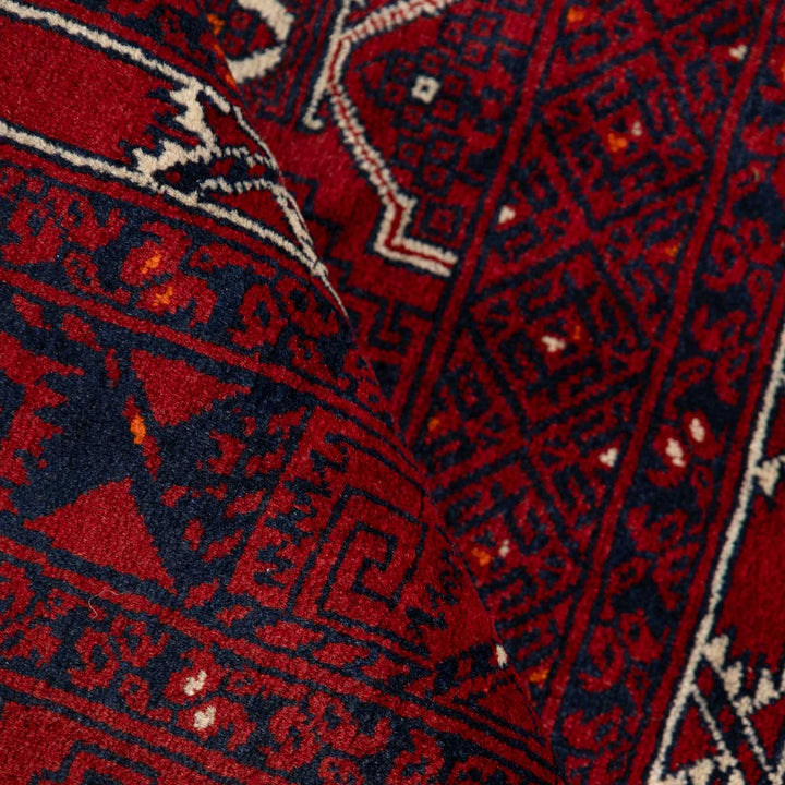 שטיח אפגנן קונדוז 00 אדום 239*163 | Afghan Kunduz Hand-Knotted