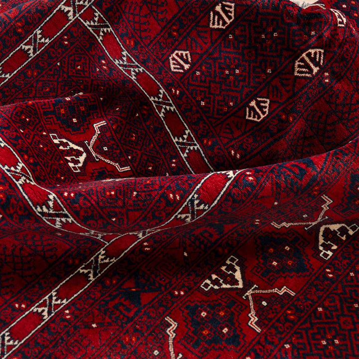 שטיח אפגנן קונדוז 00 אדום 239*163 | Afghan Kunduz Hand-Knotted