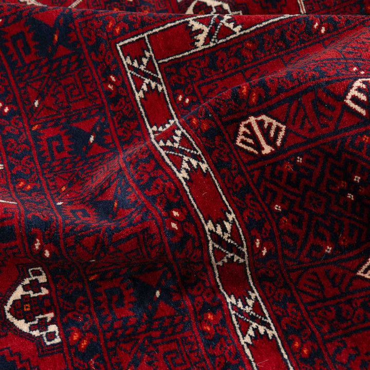 שטיח אפגנן קונדוז 00 אדום 239*163 | Afghan Kunduz Hand-Knotted