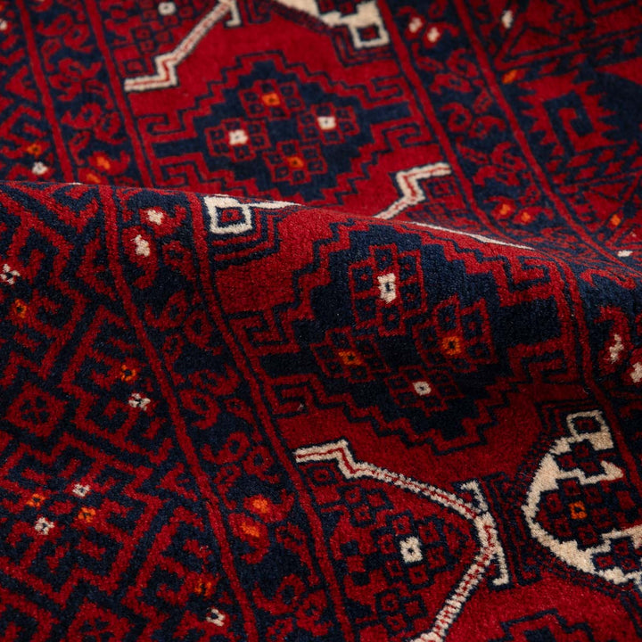 שטיח אפגנן קונדוז 00 אדום 239*163 | Afghan Kunduz Hand-Knotted