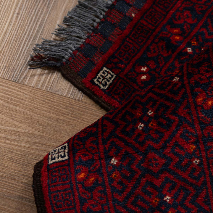 שטיח אפגנן קונדוז 00 אדום 239*163 | Afghan Kunduz Hand-Knotted