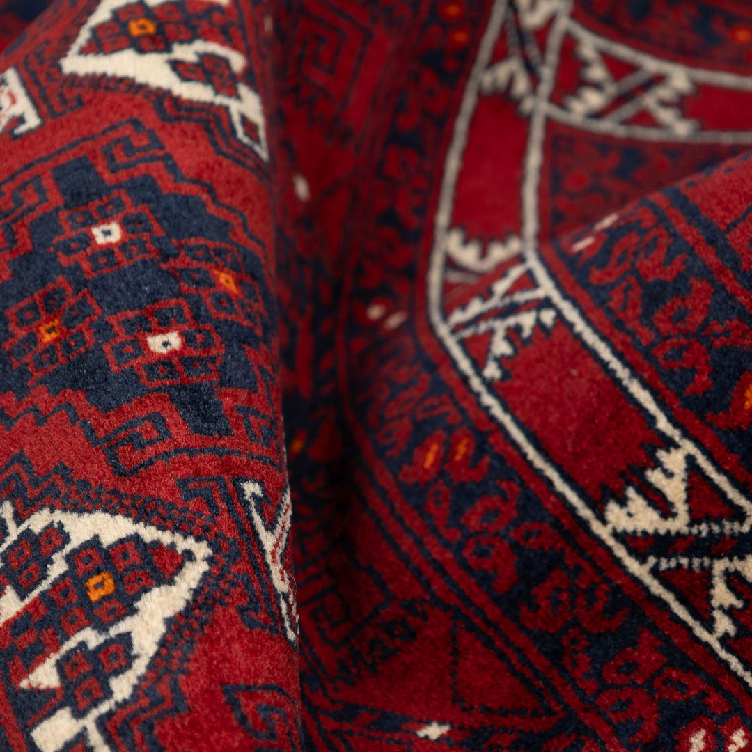 שטיח אפגנן קונדוז 00 אדום 239*163 | Afghan Kunduz Hand-Knotted