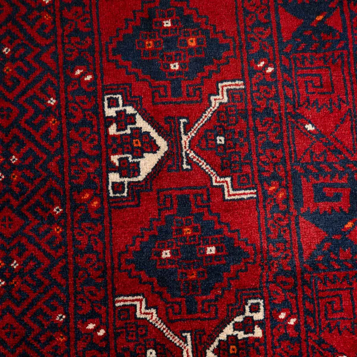 שטיח אפגנן קונדוז 00 אדום 239*163 | Afghan Kunduz Hand-Knotted