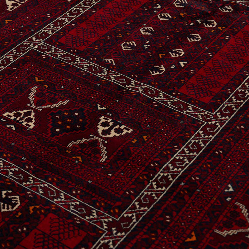 שטיח אפגנן קונדוז 00 אדום 246*159 | Afghan Kunduz Hand-Knotted