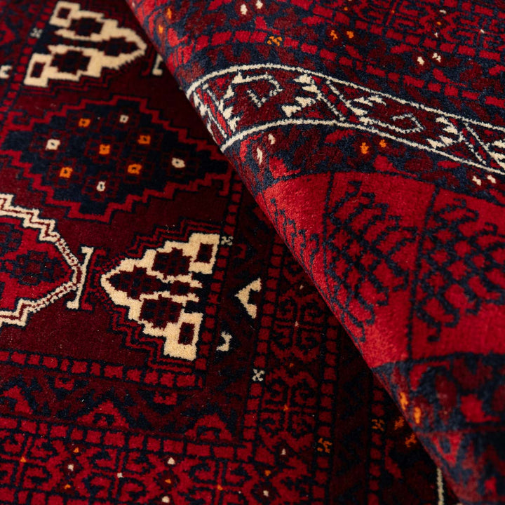 שטיח אפגנן קונדוז 00 אדום 246*159 | Afghan Kunduz Hand-Knotted