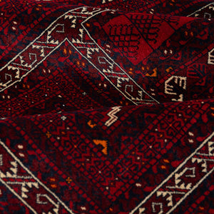 שטיח אפגנן קונדוז 00 אדום 246*159 | Afghan Kunduz Hand-Knotted