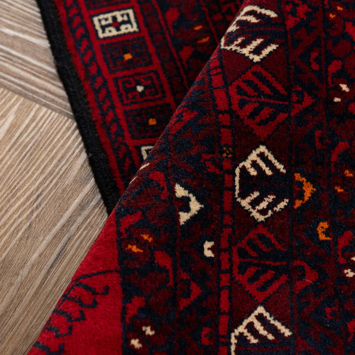 שטיח אפגנן קונדוז 00 אדום 246*159 | Afghan Kunduz Hand-Knotted