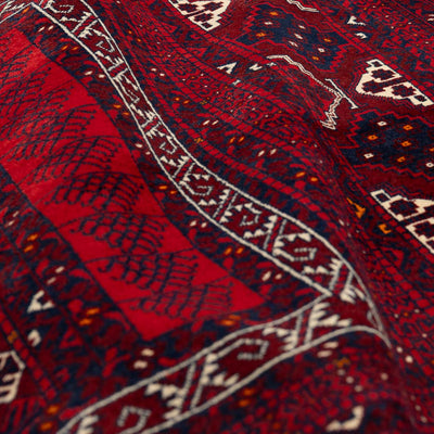 שטיח אפגנן קונדוז 00 אדום 246*159 | Afghan Kunduz Hand-Knotted
