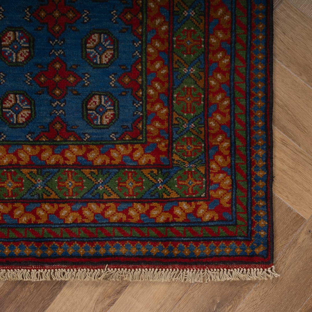 שטיח אפגני בוכרה 00 כחול 200*154 | Bokhara Rug