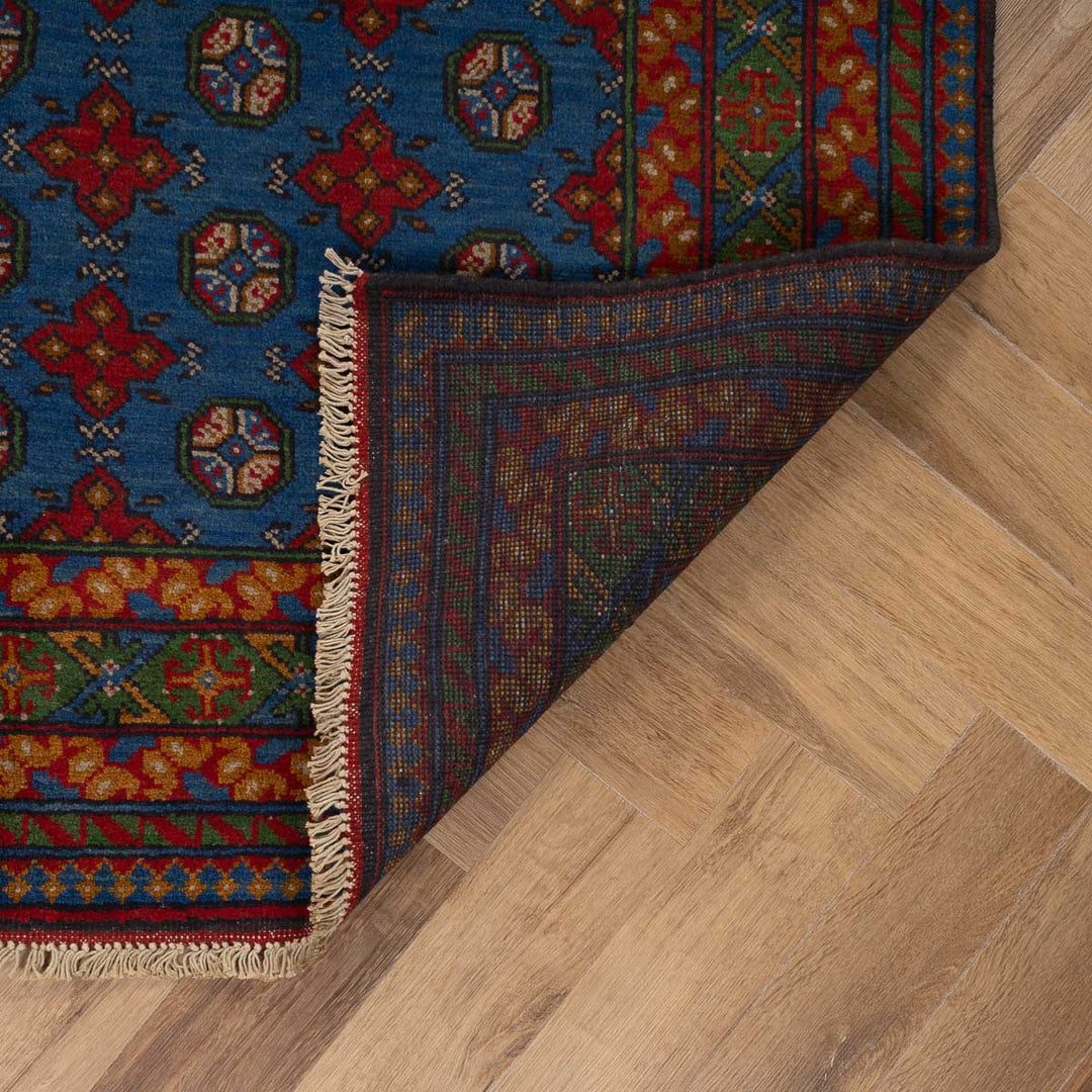 שטיח אפגני בוכרה 00 כחול 200*154 | Bokhara Rug