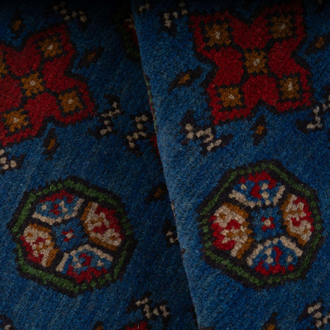 שטיח אפגני בוכרה 00 כחול 200*154 | Bokhara Rug