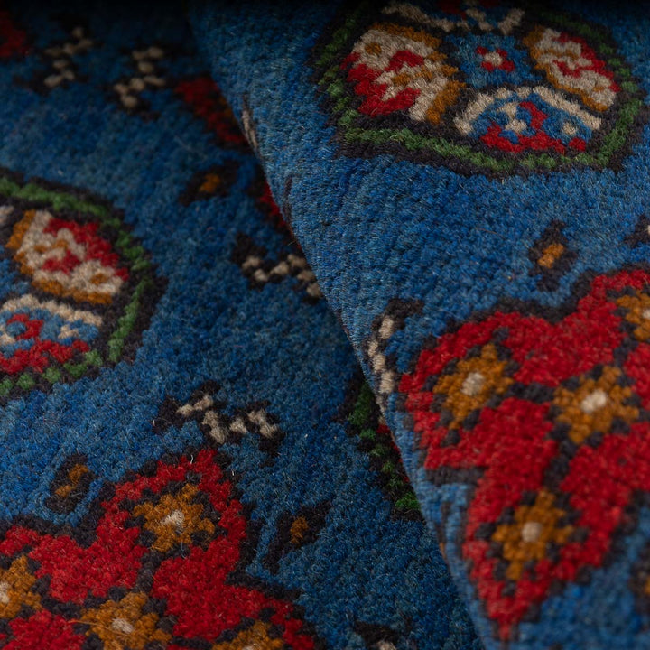 שטיח אפגני בוכרה 00 כחול 200*154 | Bokhara Rug