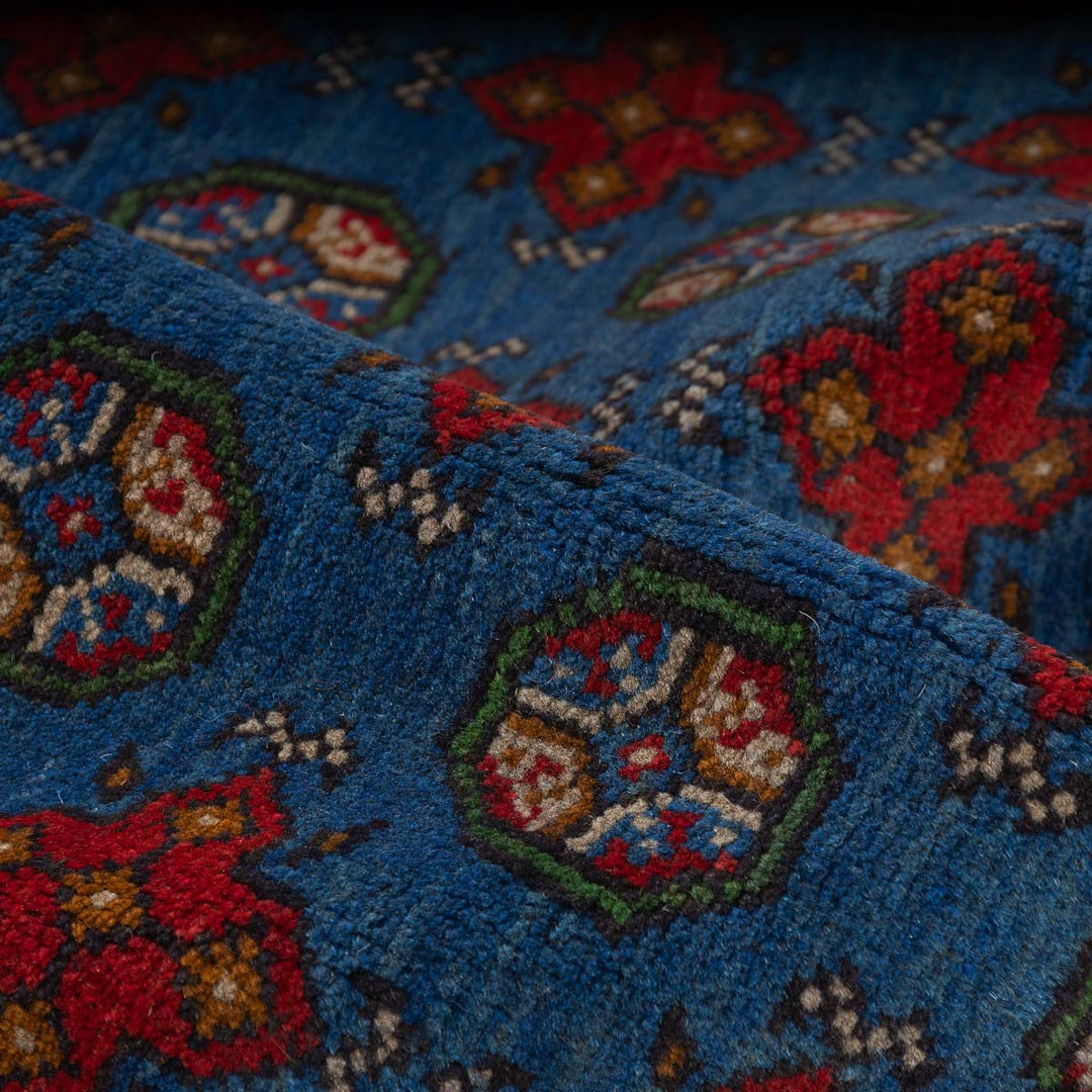 שטיח אפגני בוכרה 00 כחול 200*154 | Bokhara Rug