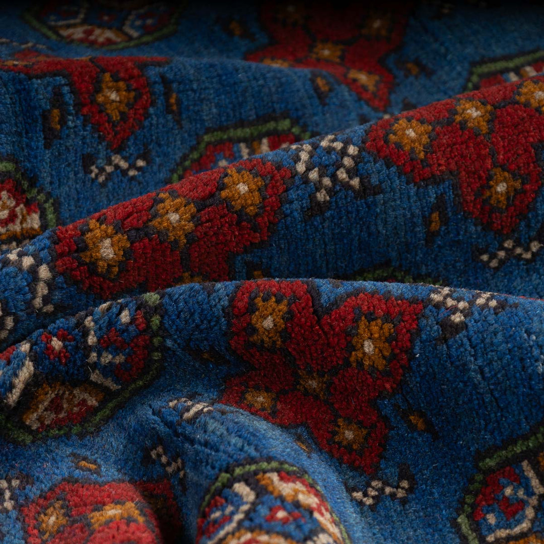 שטיח אפגני בוכרה 00 כחול 200*154 | Bokhara Rug