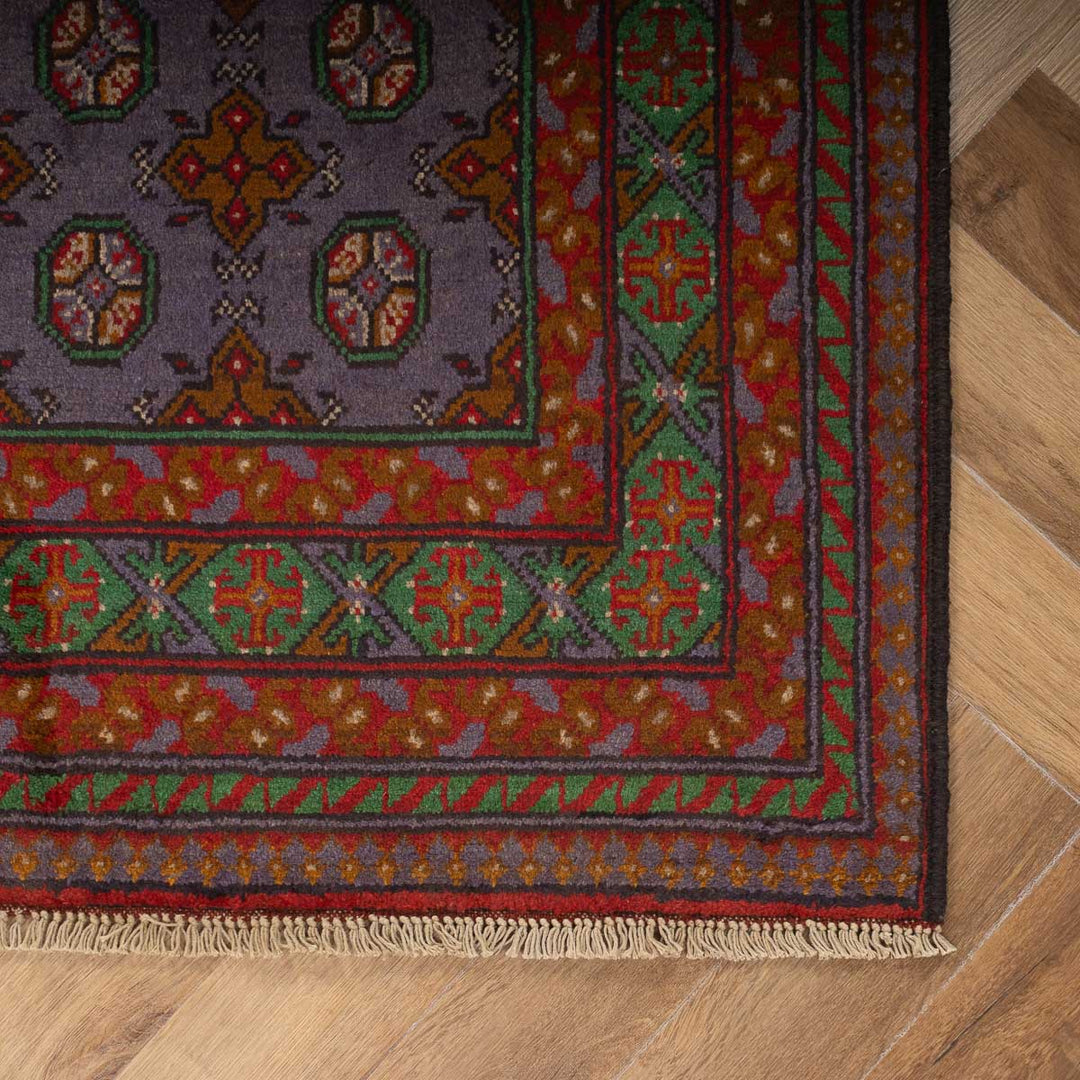 שטיח אפגני בוכרה 00 סגול 193*148 | Bokhara Rug