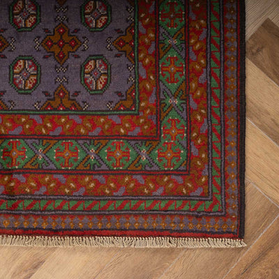 שטיח אפגני בוכרה 00 סגול 193*148 | Bokhara Rug