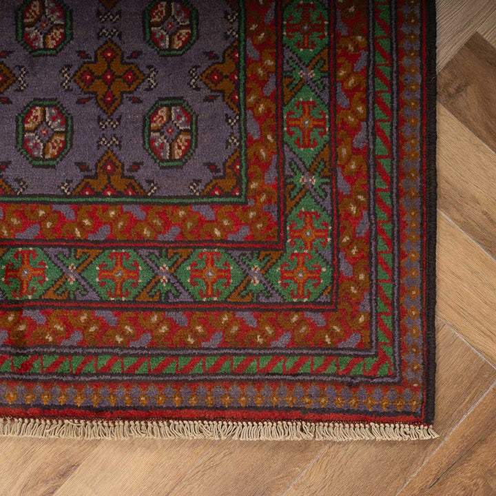 שטיח אפגני בוכרה 00 סגול 193*148 | Bokhara Rug