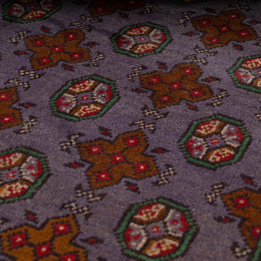 שטיח אפגני בוכרה 00 סגול 193*148 | Bokhara Rug